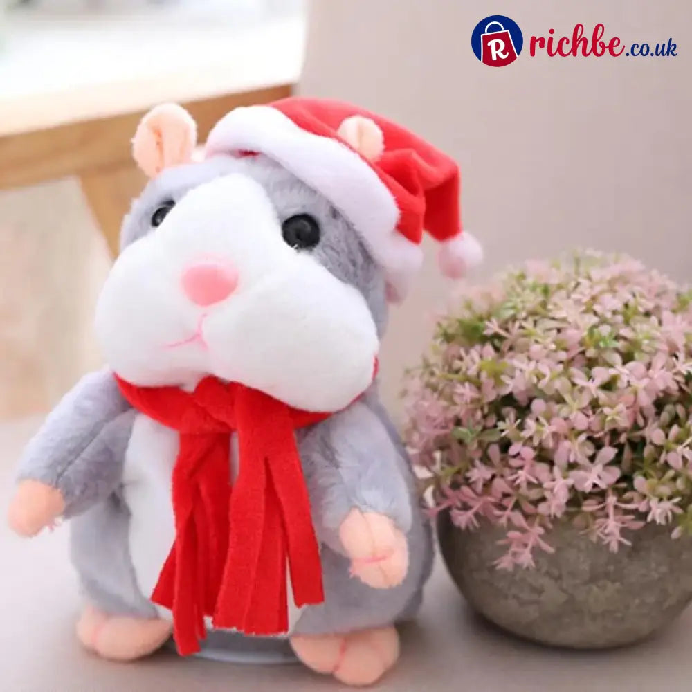 🐹 Last Day Special Price ！✨Talking Hamster Plush – repeats whatever you say auto head-shaking hilarious fun for kids &
