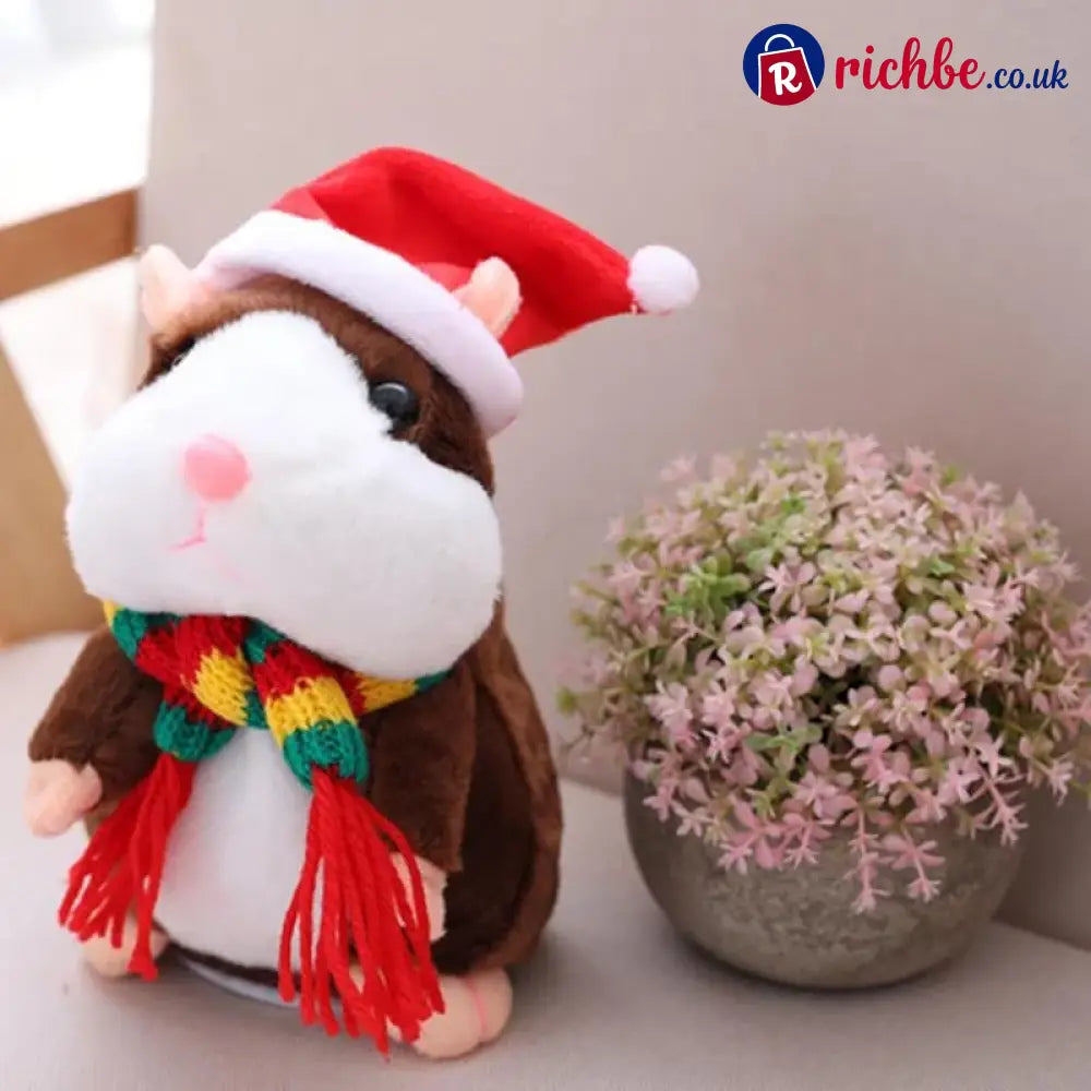 🐹 Last Day Special Price ！✨Talking Hamster Plush – repeats whatever you say auto head-shaking hilarious fun for kids &