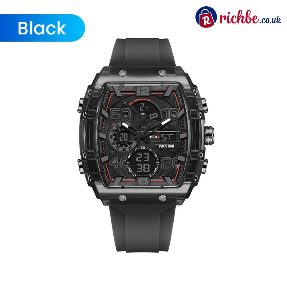 🔥LED Backlight + Stopwatch Technique🔥Multi-Function Sport & Casual Digital Watch - 🔥Black - Hot sale