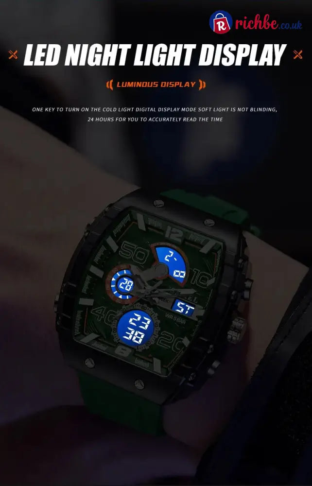 🔥LED Backlight + Stopwatch Technique🔥Multi-Function Sport & Casual Digital Watch - Hot sale