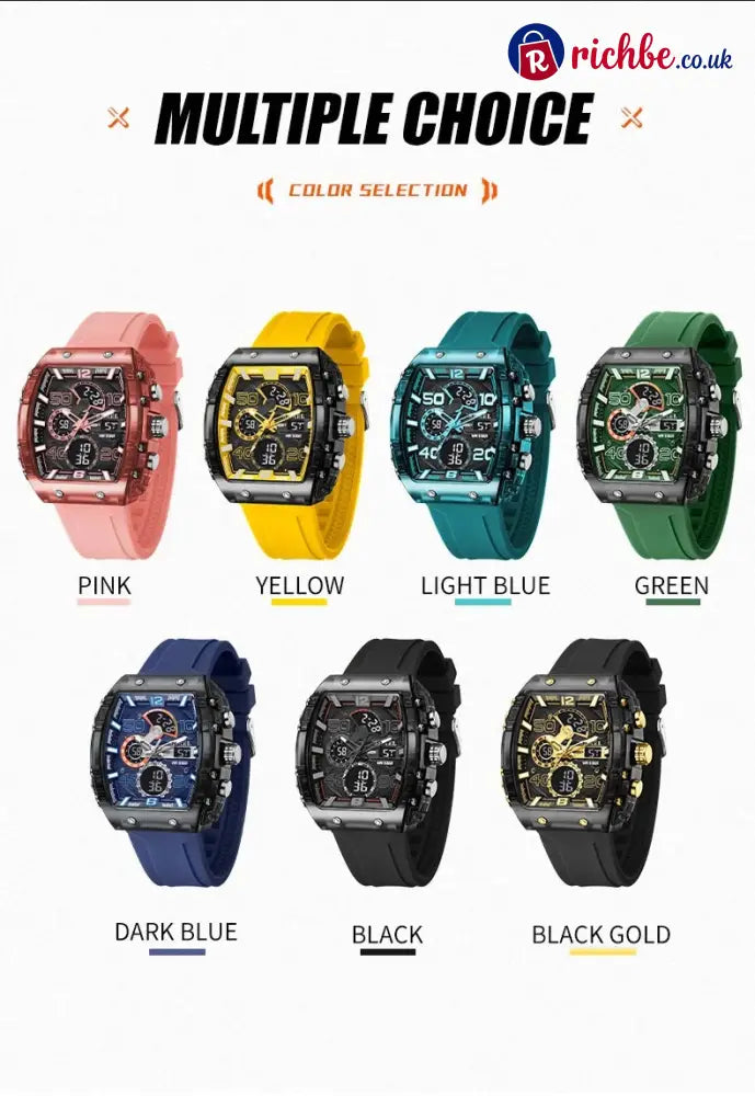 🔥LED Backlight + Stopwatch Technique🔥Multi-Function Sport & Casual Digital Watch - Hot sale