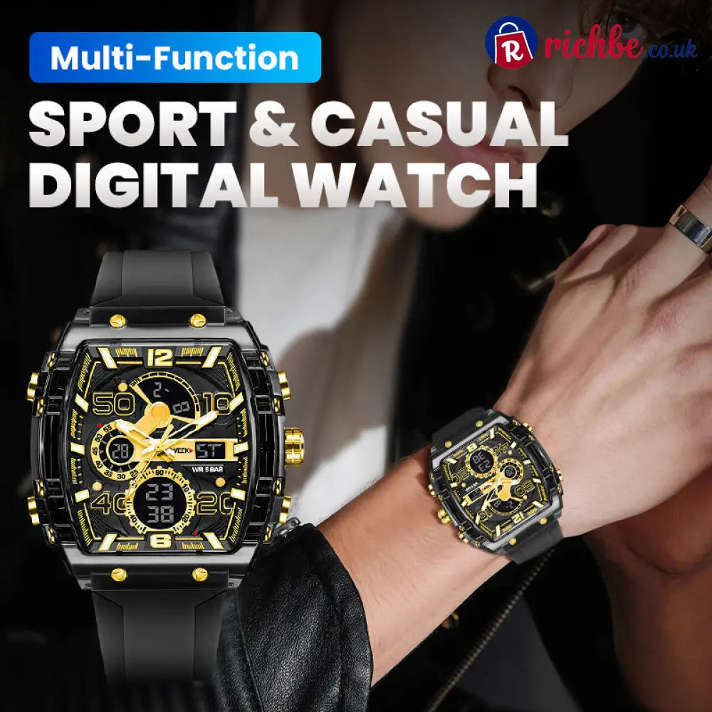 🔥LED Backlight + Stopwatch Technique🔥Multi-Function Sport & Casual Digital Watch - Hot sale