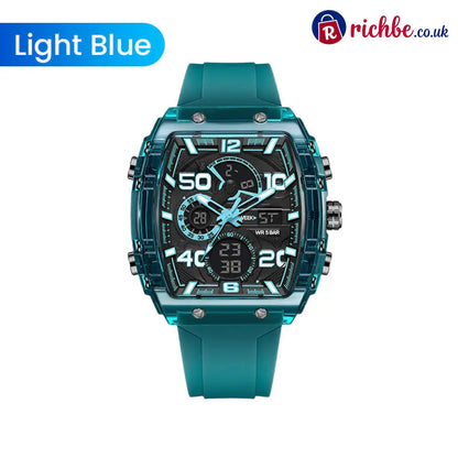 🔥LED Backlight + Stopwatch Technique🔥Multi-Function Sport & Casual Digital Watch - Light Blue - Hot sale
