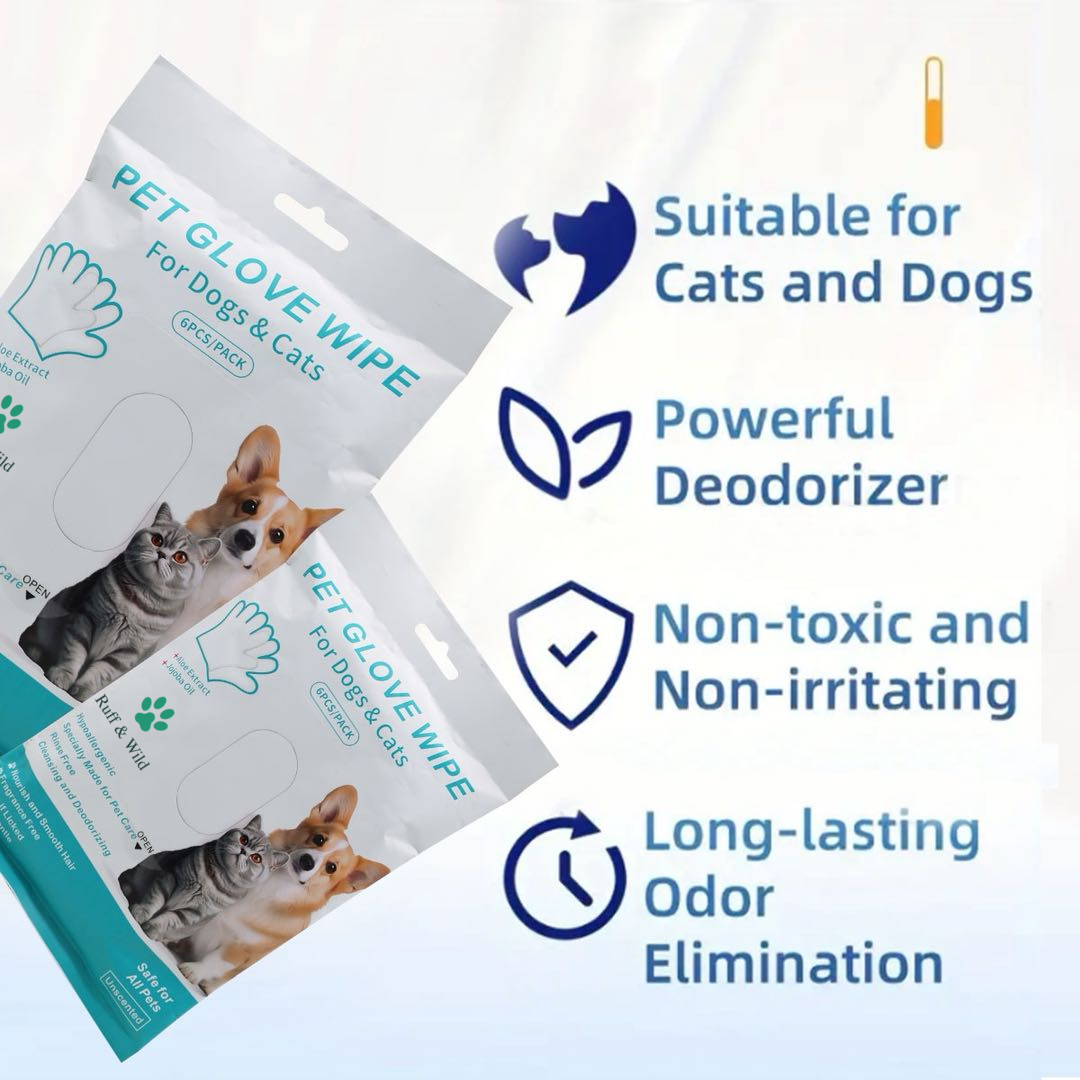 🔥Hypoallergenic Pet Cleaning Glove Wipes (Unscented)
