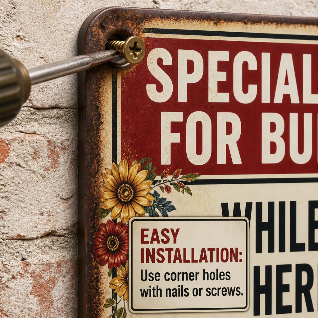 ✈️ Vacation Ready? Funny Snake Metal Sign — Psychological Burglar Deterrent for Porch & Yard 🔒