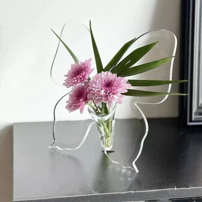 ⏳ Last Day 49% OFF🔥Transparent Butterfly-Inspired Decorative Vase