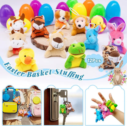 Filled Easter Eggs Mini Stuffed Animal Plush Toys Easter Basket Stuffers