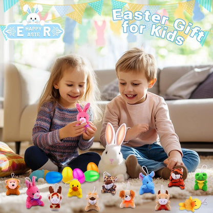 Filled Easter Eggs Mini Stuffed Animal Plush Toys Easter Basket Stuffers