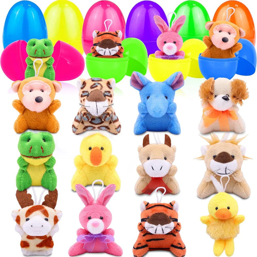 Filled Easter Eggs Mini Stuffed Animal Plush Toys Easter Basket Stuffers