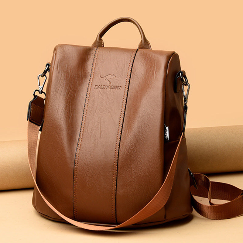 🎒 LIMITED-TIME 30% OFF! ✨ Ladies' Large Capacity Backpack – Stylish, PU Leather, User-Friendly 👜