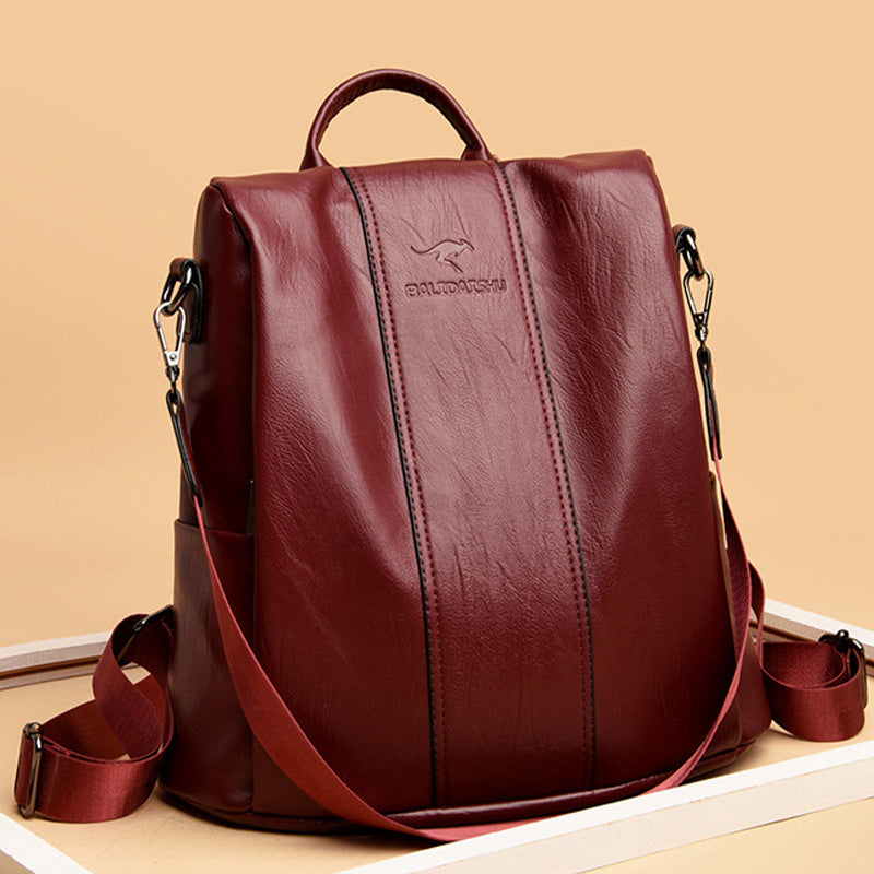 🎒 LIMITED-TIME 30% OFF! ✨ Ladies' Large Capacity Backpack – Stylish, PU Leather, User-Friendly 👜