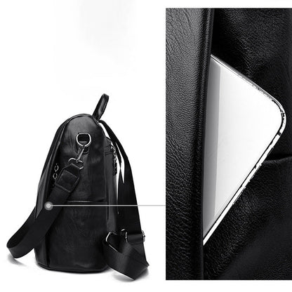 🎒 LIMITED-TIME 30% OFF! ✨ Ladies' Large Capacity Backpack – Stylish, PU Leather, User-Friendly 👜