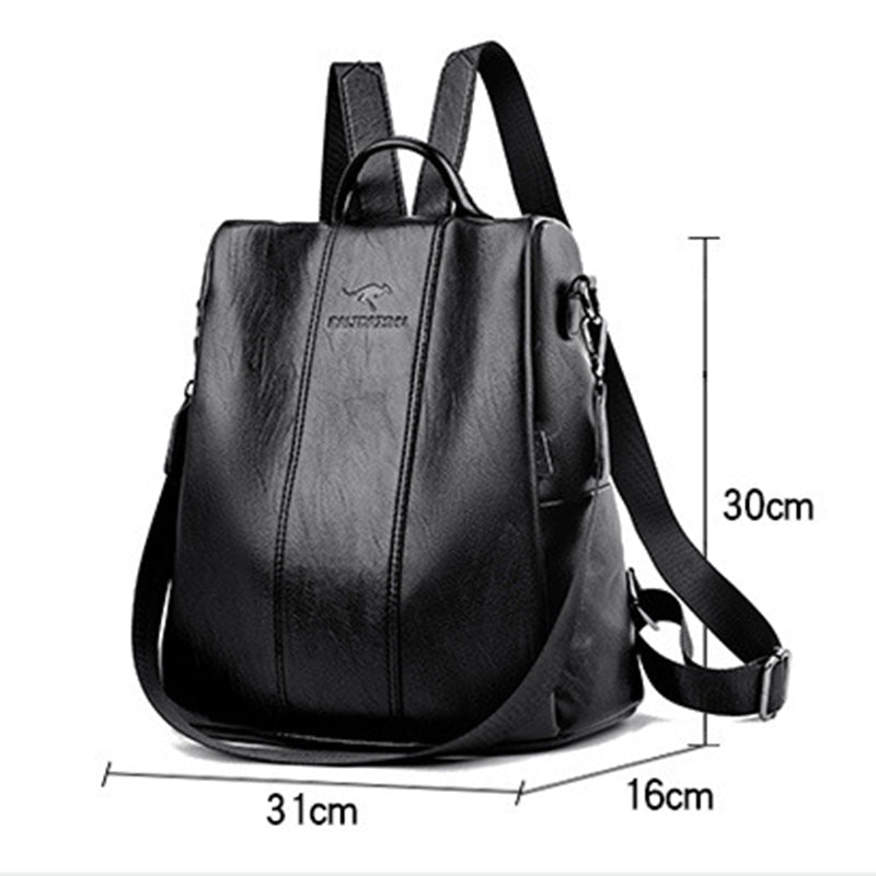 🎒 LIMITED-TIME 30% OFF! ✨ Ladies' Large Capacity Backpack – Stylish, PU Leather, User-Friendly 👜