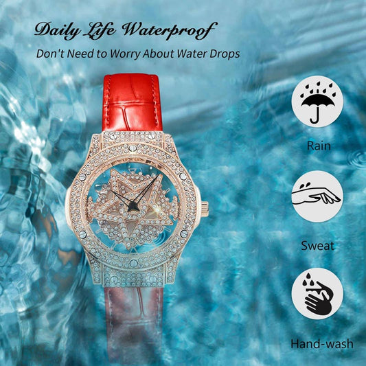 ⌚ LIMITED-TIME 40% OFF! 💥 Fashion Dress Watch Rhinestone Dial – Quartz Movement, 30M Waterproof, Adjustable Clasp ✨
