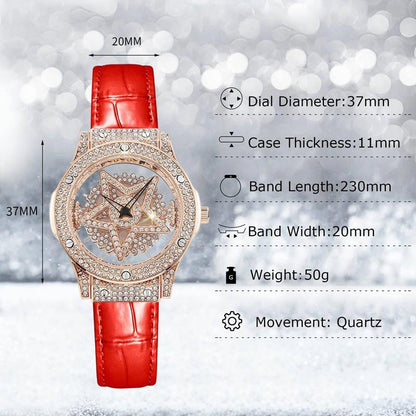 ⌚ LIMITED-TIME 40% OFF! 💥 Fashion Dress Watch Rhinestone Dial – Quartz Movement, 30M Waterproof, Adjustable Clasp ✨