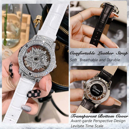 ⌚ LIMITED-TIME 40% OFF! 💥 Fashion Dress Watch Rhinestone Dial – Quartz Movement, 30M Waterproof, Adjustable Clasp ✨