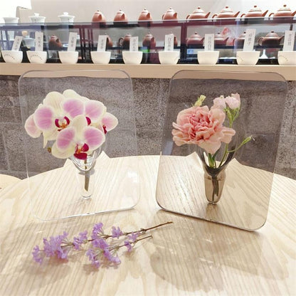 🌹 37% OFF NOW! 🖼️ Photo Frame Shaped Clear Flower Vase – Wall-mountable & space-saving – Unique design, perfect for dried or fresh flowers – elegant home or office decor ✨