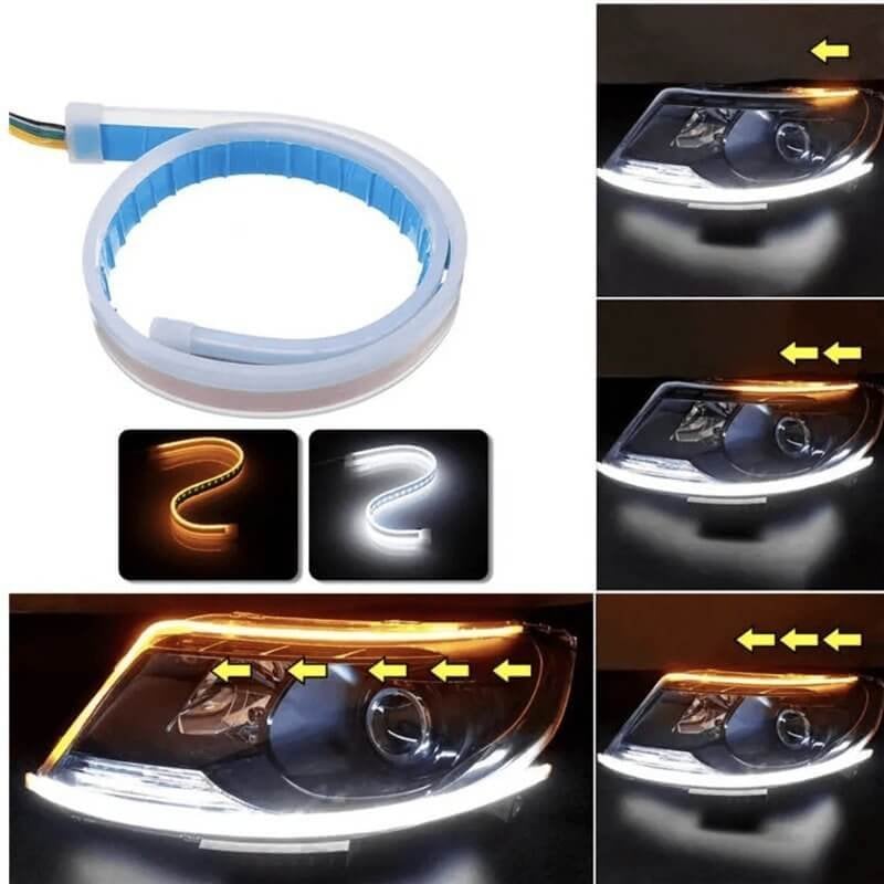 💡 LIMITED‑TIME 48% OFF! ⚡ 2 Pcs Flexible Car LED Flow Signal Light – Waterproof Dual‑Color, Self‑Adhesive 12V Strip ✨