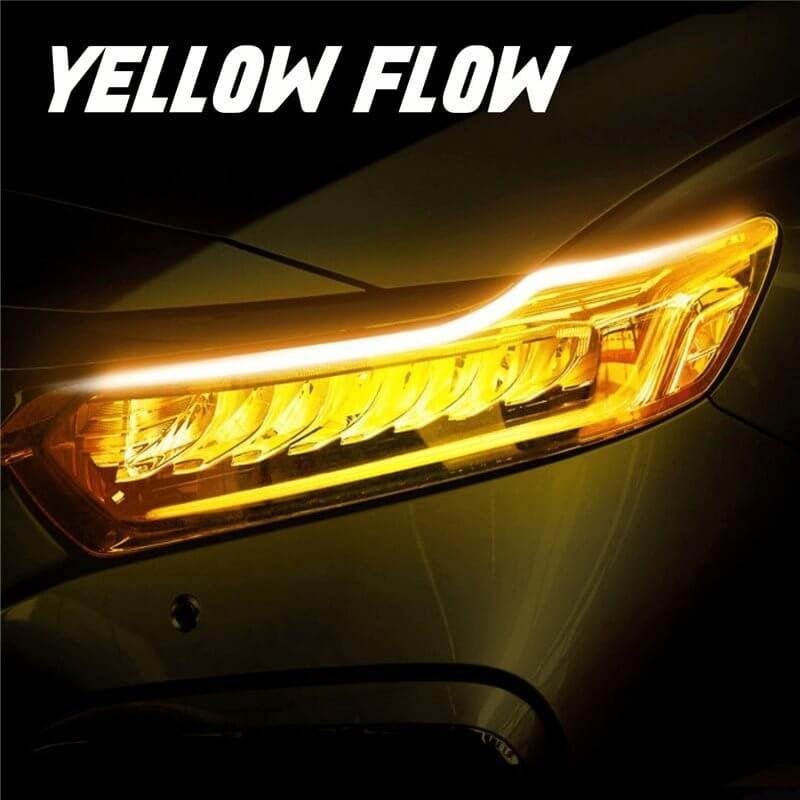 💡 LIMITED‑TIME 48% OFF! ⚡ 2 Pcs Flexible Car LED Flow Signal Light – Waterproof Dual‑Color, Self‑Adhesive 12V Strip ✨