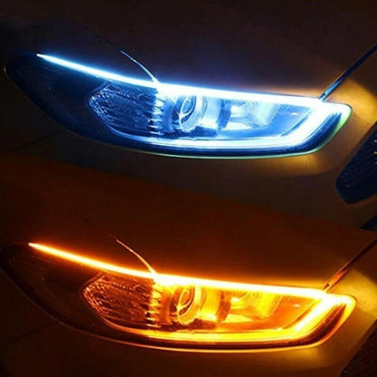 💡 LIMITED‑TIME 48% OFF! ⚡ 2 Pcs Flexible Car LED Flow Signal Light – Waterproof Dual‑Color, Self‑Adhesive 12V Strip ✨