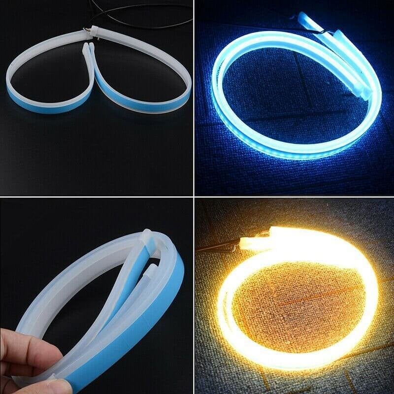 💡 LIMITED‑TIME 48% OFF! ⚡ 2 Pcs Flexible Car LED Flow Signal Light – Waterproof Dual‑Color, Self‑Adhesive 12V Strip ✨