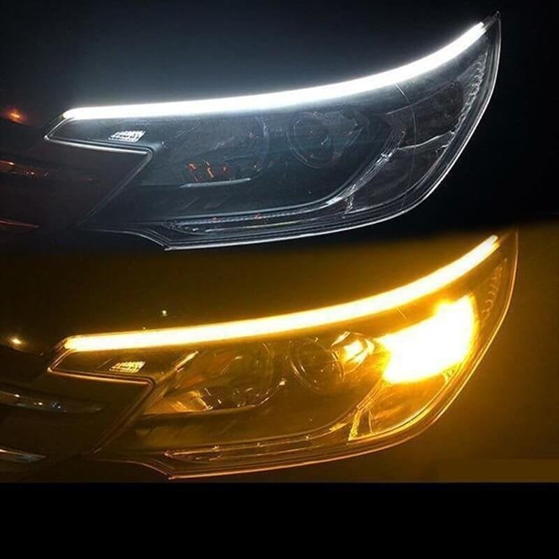 💡 LIMITED‑TIME 48% OFF! ⚡ 2 Pcs Flexible Car LED Flow Signal Light – Waterproof Dual‑Color, Self‑Adhesive 12V Strip ✨