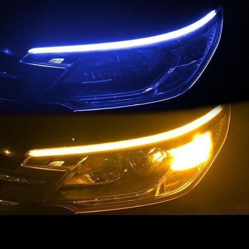 💡 LIMITED‑TIME 48% OFF! ⚡ 2 Pcs Flexible Car LED Flow Signal Light – Waterproof Dual‑Color, Self‑Adhesive 12V Strip ✨