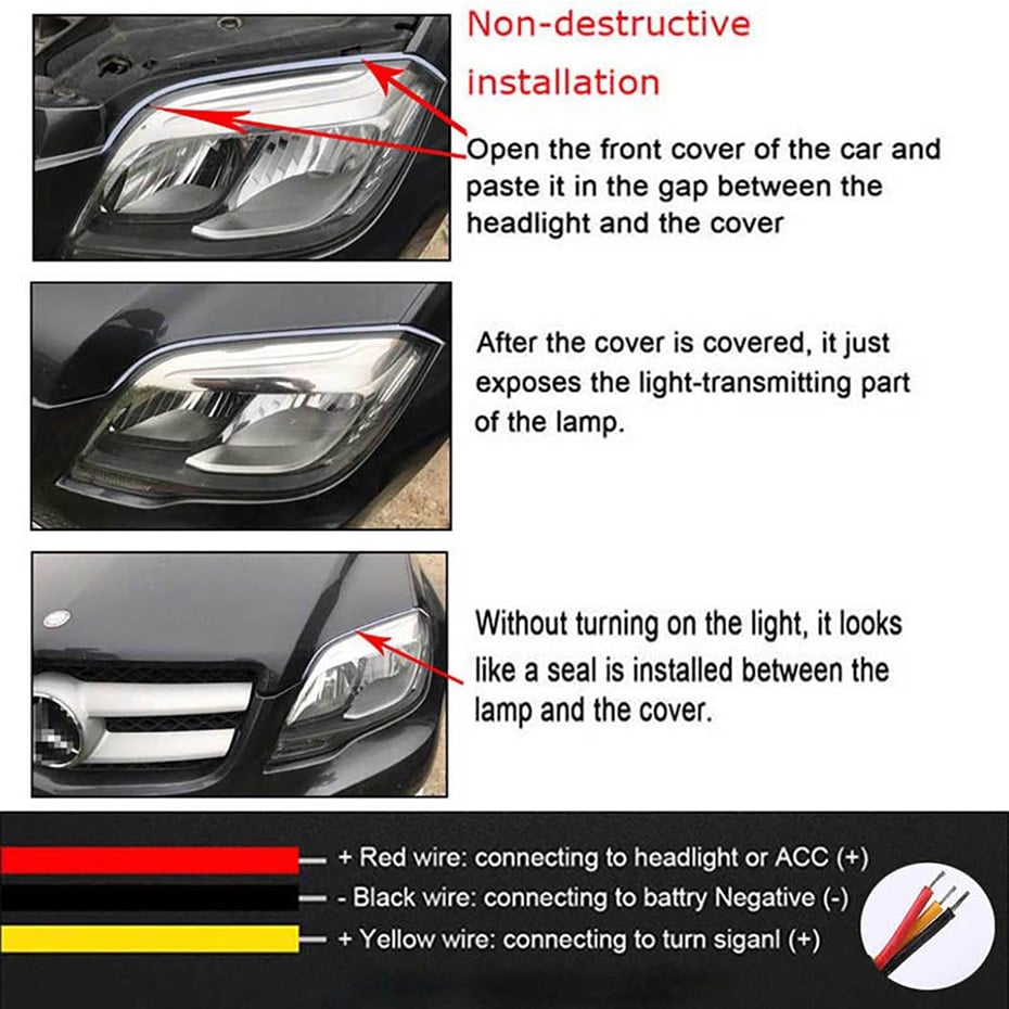 💡 LIMITED‑TIME 48% OFF! ⚡ 2 Pcs Flexible Car LED Flow Signal Light – Waterproof Dual‑Color, Self‑Adhesive 12V Strip ✨