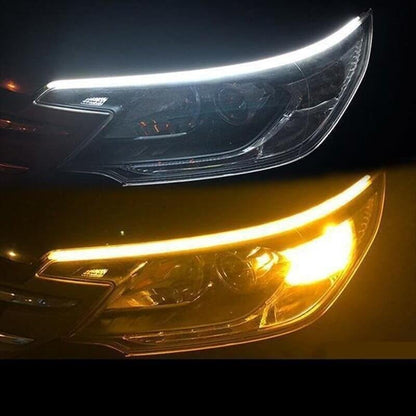 💡 LIMITED‑TIME 48% OFF! ⚡ 2 Pcs Flexible Car LED Flow Signal Light – Waterproof Dual‑Color, Self‑Adhesive 12V Strip ✨