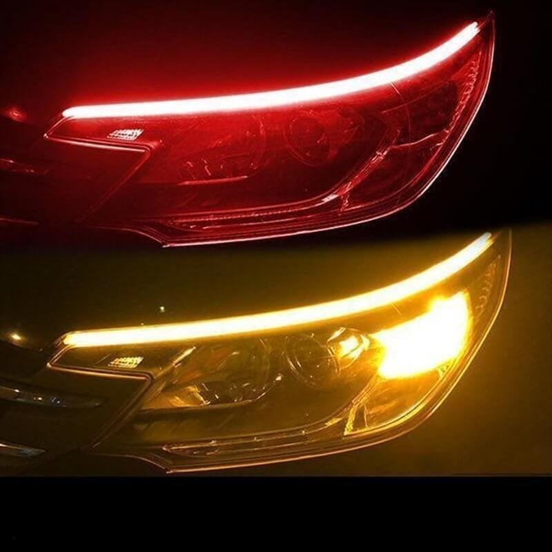 💡 LIMITED‑TIME 48% OFF! ⚡ 2 Pcs Flexible Car LED Flow Signal Light – Waterproof Dual‑Color, Self‑Adhesive 12V Strip ✨