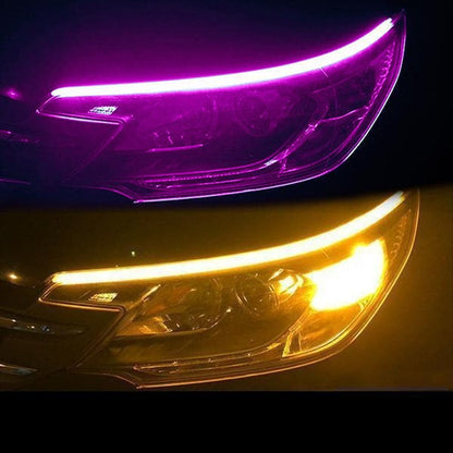 💡 LIMITED‑TIME 48% OFF! ⚡ 2 Pcs Flexible Car LED Flow Signal Light – Waterproof Dual‑Color, Self‑Adhesive 12V Strip ✨