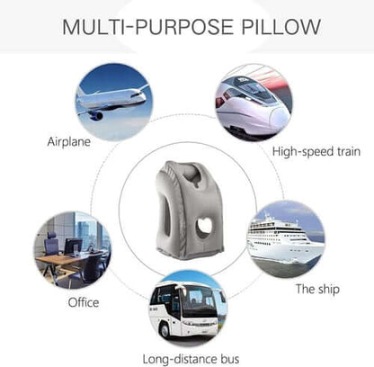 ✈️ LIMITED-TIME 49% OFF! 💨 Inflatable Travel Pillow | 360° Support – Soft Flocking, Quick Inflate, Compact