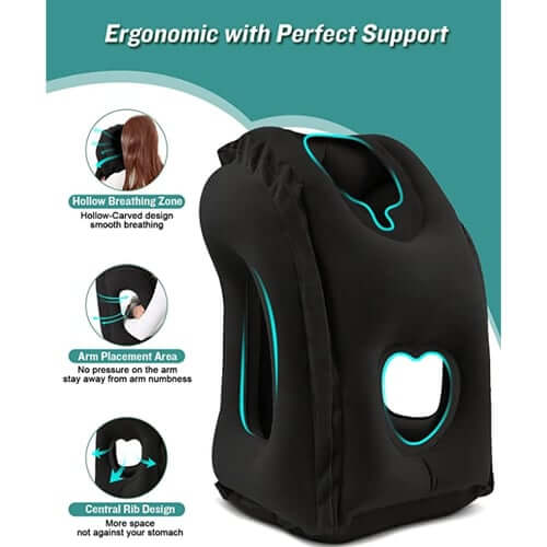 ✈️ LIMITED-TIME 49% OFF! 💨 Inflatable Travel Pillow | 360° Support – Soft Flocking, Quick Inflate, Compact