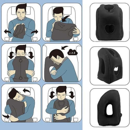 ✈️ LIMITED-TIME 49% OFF! 💨 Inflatable Travel Pillow | 360° Support – Soft Flocking, Quick Inflate, Compact
