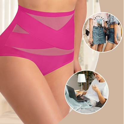 🌸Plus-Size High-Waist Cross Tummy Control Panties✨