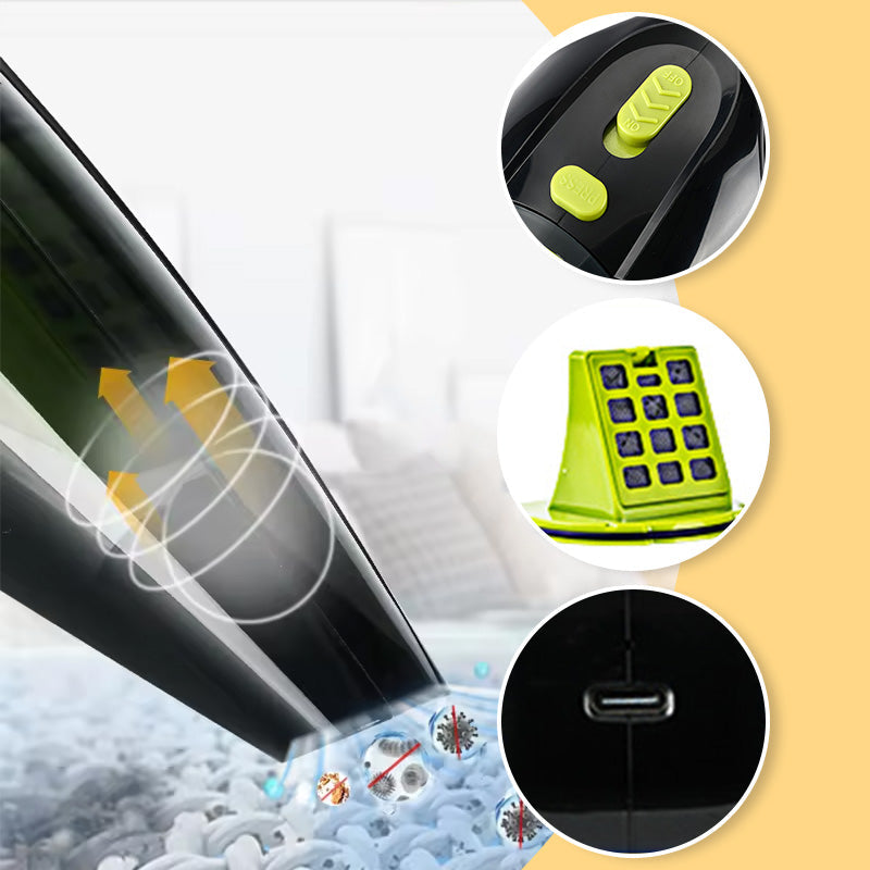 🚗✨ Wireless Car Vacuum Cleaner – Powerful, Portable, Multi-Attachment 🧹