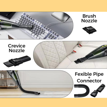 🚗✨ Wireless Car Vacuum Cleaner – Powerful, Portable, Multi-Attachment 🧹