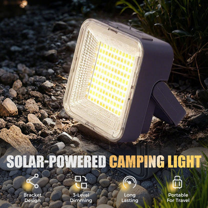📢📢40% OFF !! ⏰Solar Camping Light – Waterproof, Portable, 3 Modes & Power Bank 🔋