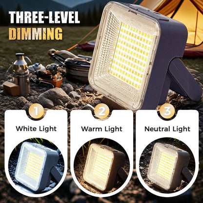📢📢40% OFF !! ⏰Solar Camping Light – Waterproof, Portable, 3 Modes & Power Bank 🔋