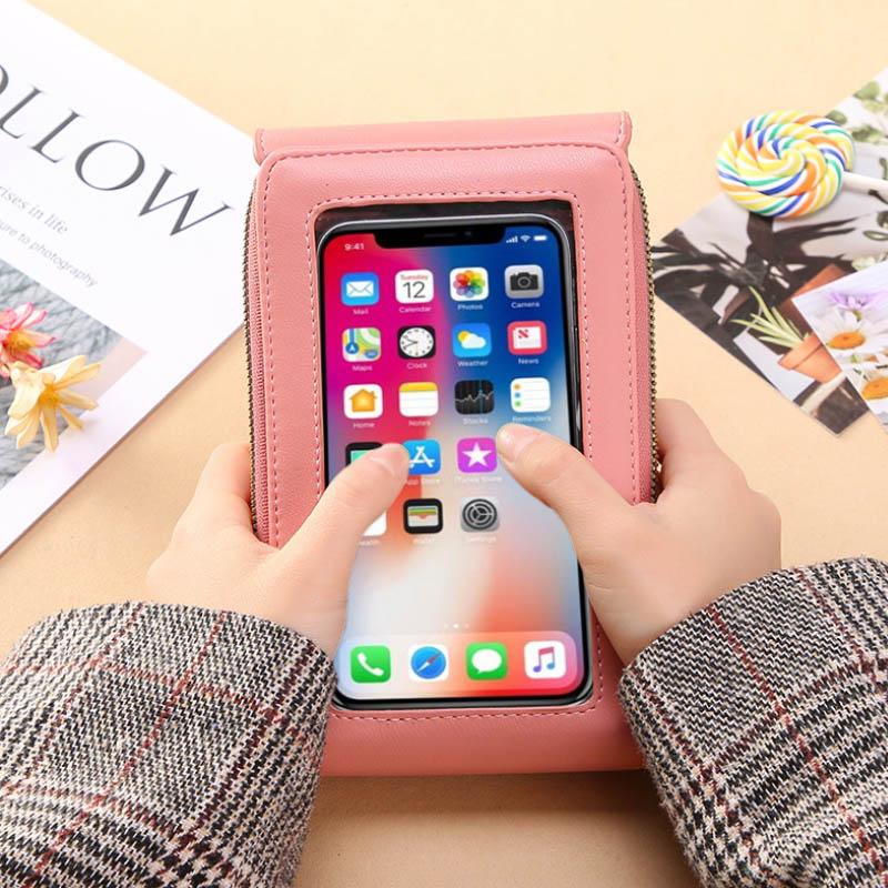 🔥Last Day Promotion!!👜 📱 Simple and elegant women's touchscreen crossbody phone wallet