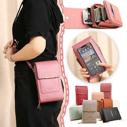 🔥Last Day Promotion!!👜 📱 Simple and elegant women's touchscreen crossbody phone wallet