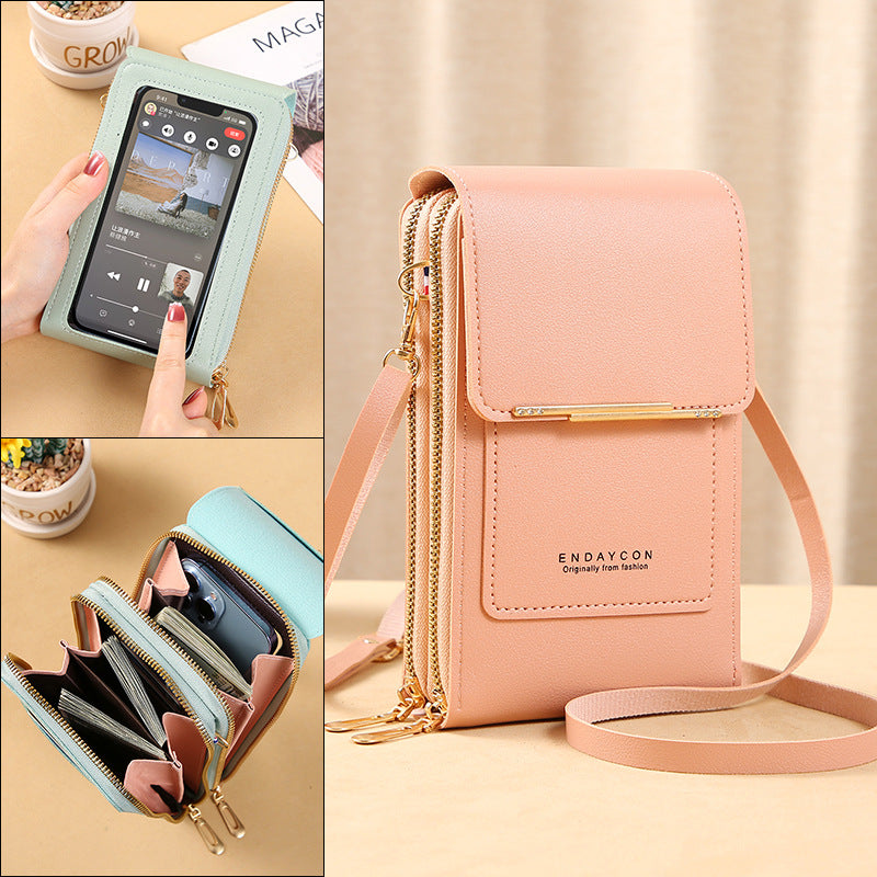 🔥Last Day Promotion!!👜 📱 Simple and elegant women's touchscreen crossbody phone wallet