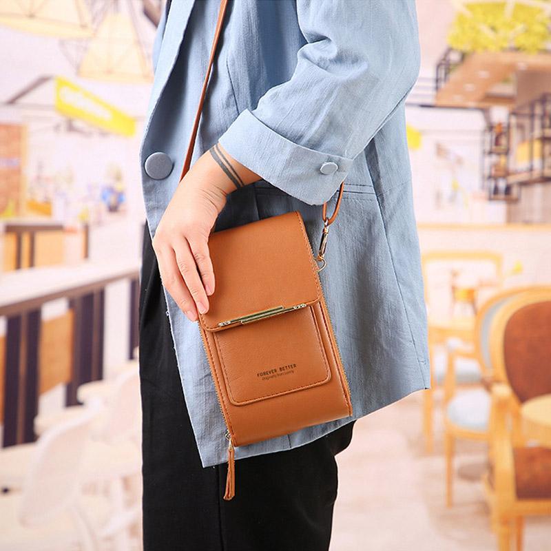 🔥Last Day Promotion!!👜 📱 Simple and elegant women's touchscreen crossbody phone wallet