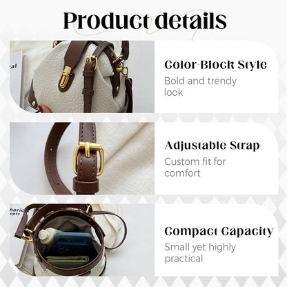 👜 LIMITED-TIME 30% OFF! ✨ Color-Blocked Bag – Stylish, Metal Hardware, Multi-Way 🧳