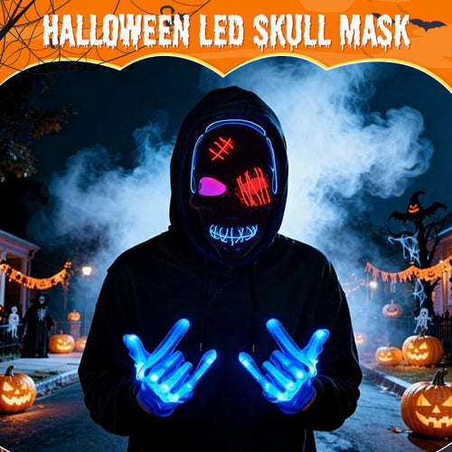 💀 LAST DAY SALE 49% OFF 🔥 Halloween LED Skull Mask