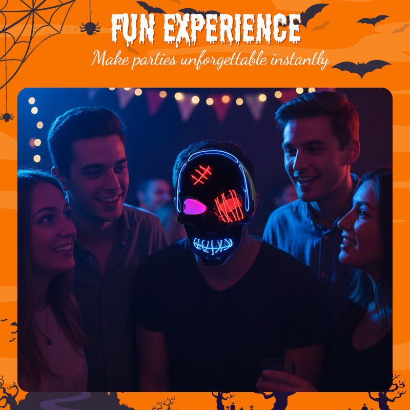 💀 LAST DAY SALE 49% OFF 🔥 Halloween LED Skull Mask
