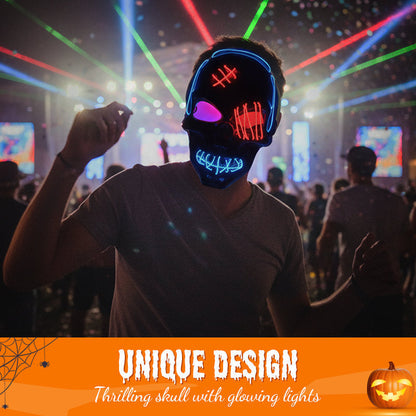 💀 LAST DAY SALE 49% OFF 🔥 Halloween LED Skull Mask