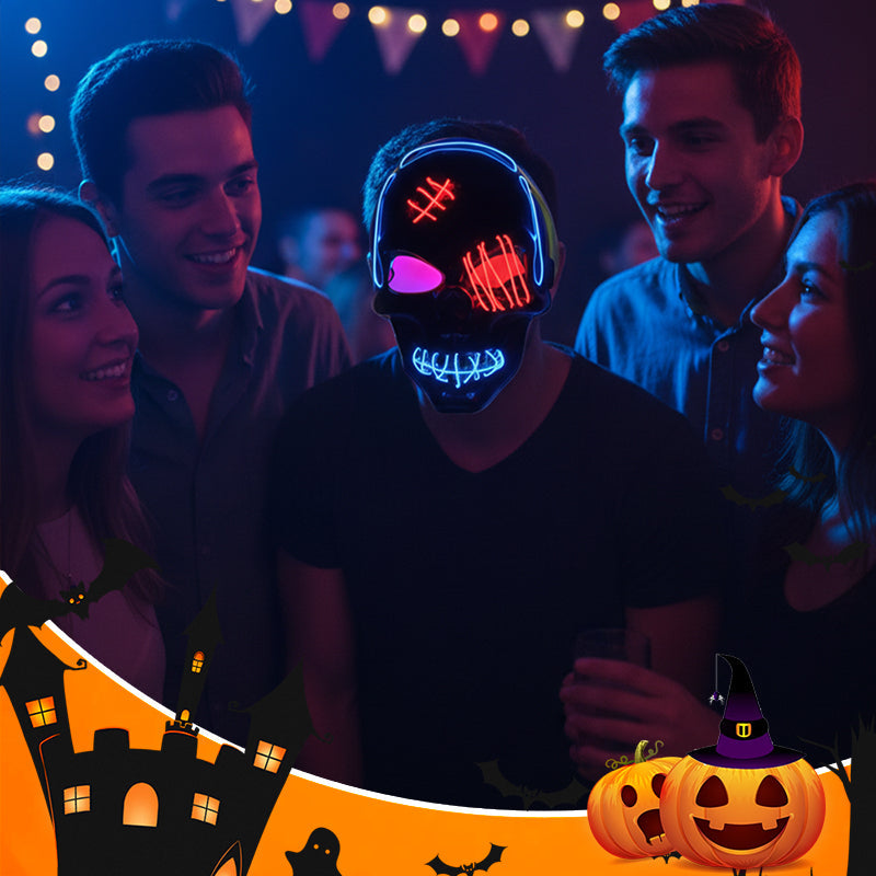 💀 LAST DAY SALE 49% OFF 🔥 Halloween LED Skull Mask