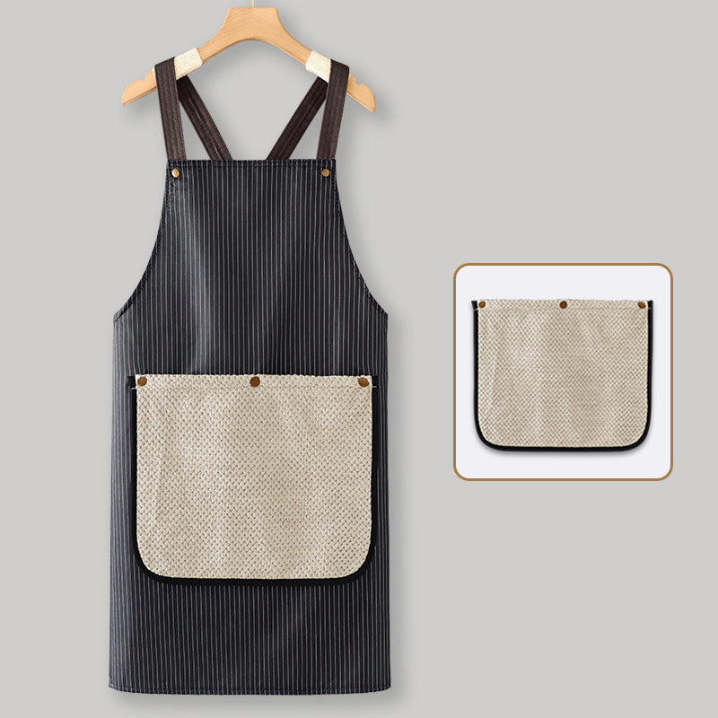📢📢37% OFF !! ⏰Cross-Back Waterproof Apron with Detachable Hand Towel