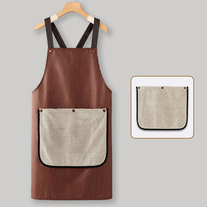📢📢37% OFF !! ⏰Cross-Back Waterproof Apron with Detachable Hand Towel